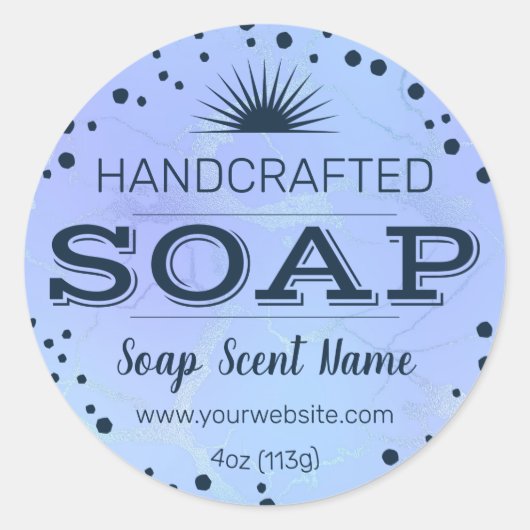 手作りの丸い石鹸ラベル ラウンドシール (正面)