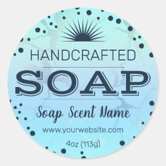 手作りの丸い石鹸ラベル ラウンドシール
