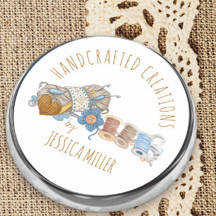 手作りの創造  ヤーンと裁縫ホワイト ラウンドシール