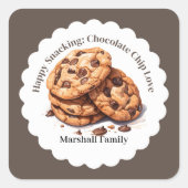 手作りの幸せ:チョコチップトリート スクエアシール (正面)