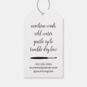 手作りの愛を込めたかぎ針編み ギフトタグ (裏面)