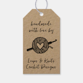 手作りの愛を込めて かぎ針編み ギフトタグ