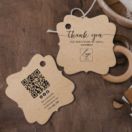 手作りの愛を込めて Rustic logo Kraft フェイバータグ