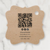 手作りの愛を込めて Rustic logo Kraft フェイバータグ (裏面)