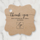 手作りの愛を込めて Rustic logo Kraft フェイバータグ (正面)