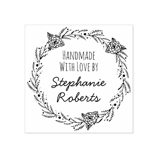 手作りの愛情こもったオリジナル丸型ゴムスタンプ ラバースタンプ (インプリント)