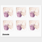 手作りの愛情 黒スイカのジャムラベル 名前 スクエアシール (シート)