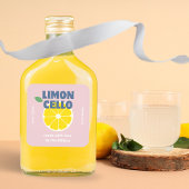 手作りの愛 現代的なピンクのクラフト リモンチェッロ ワイン スクエアシール