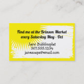 手作りの手作りバスシャボン玉黄 名刺 (裏面)