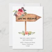 手作りの木製看板 お引越しのお知らせ (正面)