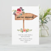 手作りの木製看板 お引越しのお知らせ (スタンド正面)