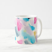 手作りの水彩抽象芸術筆画 コーヒーマグカップ (正面右)
