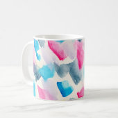 手作りの水彩抽象芸術筆画 コーヒーマグカップ (正面左)
