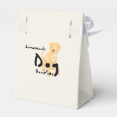 手作りの犬のおやつ | 手描きのラブラドールのギフト フェイバーボックス (裏面サイド)