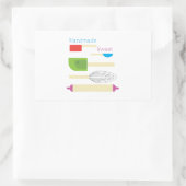 手作りの甘い 長方形シール (バッグ)