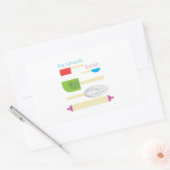 手作りの甘い 長方形シール (封筒)