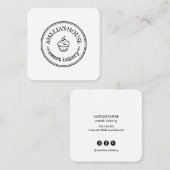 手作りの田舎カスタムのロゴシンプル スクエア名刺 (正面/裏面)