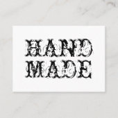 手作りの白黒シンプルヴィンテージ 名刺 (正面)