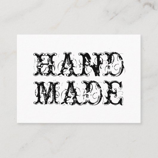 手作りの白黒シンプルヴィンテージ 名刺 (正面)