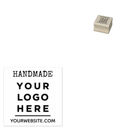 手作りの素朴なテキストとロゴ ラバースタンプ (押印)