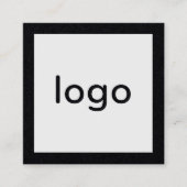 手作りの素朴なブラッククラフト紙を追加 スクエア名刺 (正面)