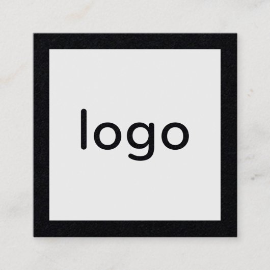 手作りの素朴なブラッククラフト紙を追加 スクエア名刺 (正面)