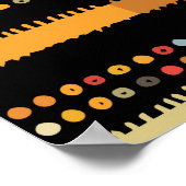 手作りの色ストライプの色鮮やかな部族シームレスpa ポスター (角)