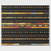 手作りの色ストライプの色鮮やかな部族シームレスpa ラッピングペーパー (フラット)