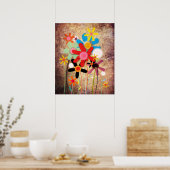 手作りの花 ポスター (キッチン)