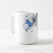 手作りの芸術作品 - 月と踊る コーヒーマグカップ (正面左)