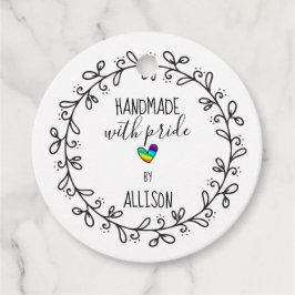 手作りの誇り レインボー アーティザン 両面タグ フェイバータグ