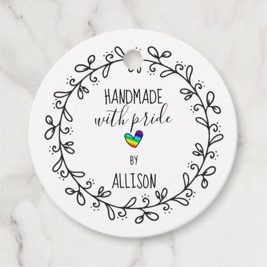 手作りの誇り レインボー アーティザン 両面タグ フェイバータグ (正面)