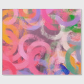 手作りの超現実的な抽象芸術パターン。モダン芸術的 ラッピングペーパー (フラット)