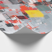 手作りの超現実的な抽象芸術パターン。モダン芸術的 ラッピングペーパー (角)