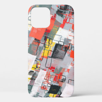 手作りの超現実的な抽象芸術パターン。モダン芸術的 iPhone 12ケース