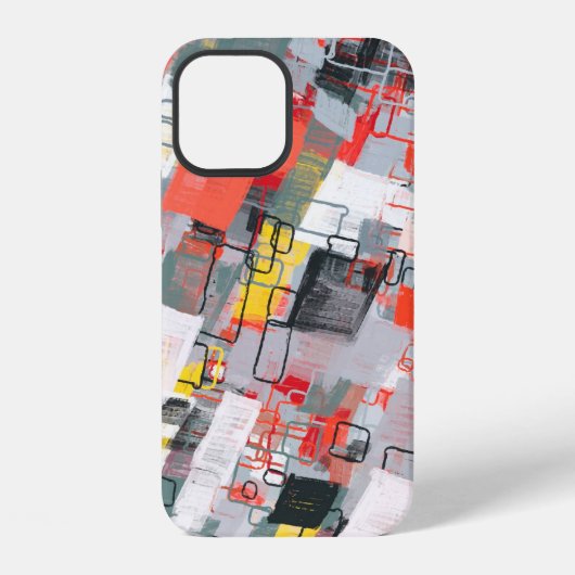 手作りの超現実的な抽象芸術パターン。モダン芸術的 iPhoneケース (裏面)