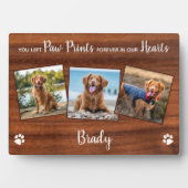 手作りの足跡 個性的なペットの思い出の写真 フォトプラーク (正面)