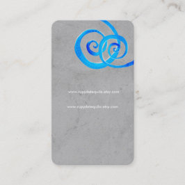 手作りの青動揺してい渦巻き名刺 名刺