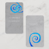 手作りの青動揺してい渦巻き名刺 名刺 (正面/裏面)