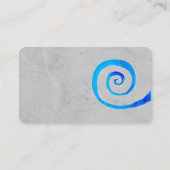 手作りの青動揺してい渦巻き名刺 名刺 (裏面)
