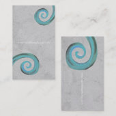 手作りの青動揺してい渦巻き名刺 名刺 (正面/裏面)