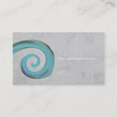 手作りの青動揺してい渦巻き名刺 名刺 (裏面)