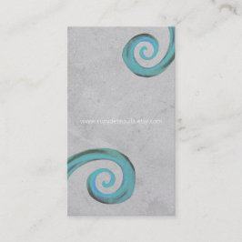 手作りの青動揺してい渦巻き名刺 名刺