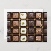 手作りの高級チョコレートを箱に ポストカード (正面/裏面)