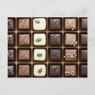 手作りの高級チョコレートを箱に ポストカード