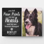 手作りの黒い木のペットメモリアル | 写真の思い出 フォトプラーク (正面)