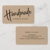 手作りの|クラフシンプルトテクスチャ 名刺 (正面/裏面)