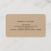 手作りの|クラフシンプルトテクスチャ 名刺 (裏面)