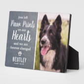 手作りの slate 石のペットメモリアル | 写真の思い出 フォトプラーク (側面)