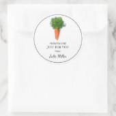 手作りはあなたのためだけにニンジンのラベル ラウンドシール (バッグ)